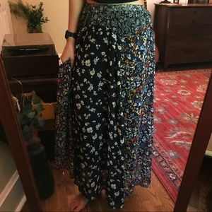 NWOT Lovestitch Boho Maxi skirt floral